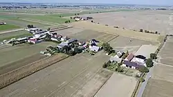 Aerial view of the village
