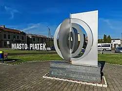 Sculpture in Piątek marking the "geometrical centre" of Poland.