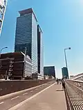 The towers seen from the Yigal Alon Street