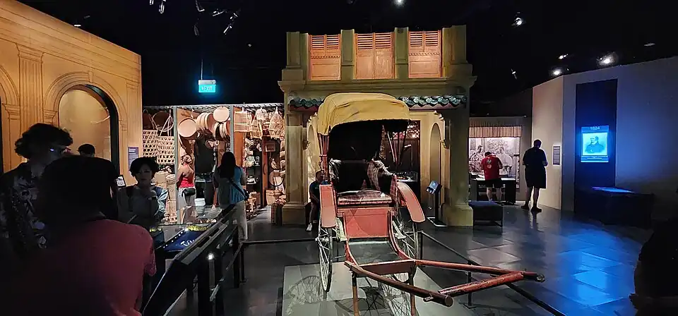 An exhibit on Singapore as a growing port city in during the late 19th century to early 20th century.