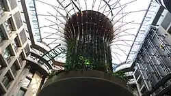 Cylindrical shaped garden in the same Berlin hotel