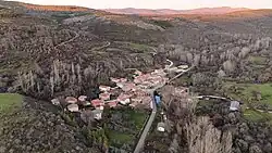 Aerial view of the village Vallejimeno