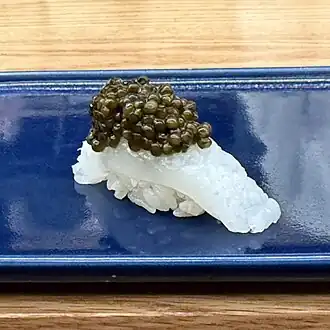 Squid with caviar