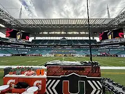 Miami sideline view