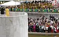 President Lula da Silva delivers a public address at the Parlatorium of the Planalto Palace