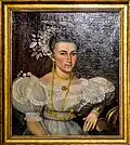 Painting of Elizabeth McNutt on display at the Old Warren County Courthouse