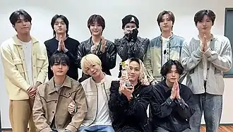 Treasure in April 2024; L-R from the top: Park Jeong-woo, Haruto, Jihoon, Yoshi, So Jung-hwan, Junkyu, Doyoung, Yoon Jae-hyuk, Choi Hyun-suk, Asahi