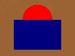 The distinguishing patch of the 24th Battalion (Victoria Rifles), CEF.