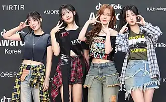 QWER in 2025 (L to R: Siyeon, Hina, Magenta, and Chodan)