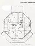 Second floor plan taken from the original blueprints thought to have been used.