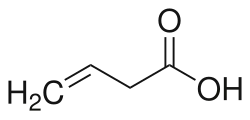 Skeletal formula of иut-3-enoic acid