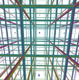 A torus as a three-dimensional cube modeled