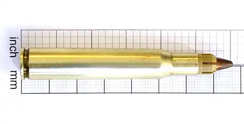 .30-06 cartridge with expanding cup sabot projectile