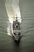 USS Peterson on 1 January 1990
