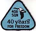 408 Tactical Helicopter Squadron unofficial 40th anniversary badge worn 1981–83