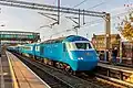 43049 leaving Macclesfield station, 18 October 2024