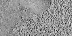 Brain terrain being formed, as seen by HiRISE under HiWish program Note: this is an enlargement of a previous image using HiView.