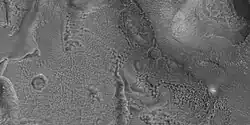 Brain terrain being formed, as seen by HiRISE under HiWish program Note: this is an enlargement of a previous image using HiView.