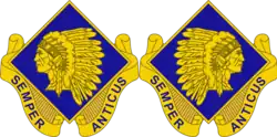 The DUI of the 45th IBCT is one of only a few that are authorized a mirror image.