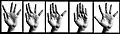 1974, Stitched Hands. One Person Show at Debel Gallery in Jerusalem. Stitched and rephotographed photographs. Collection: Tel-Aviv Museum of Art