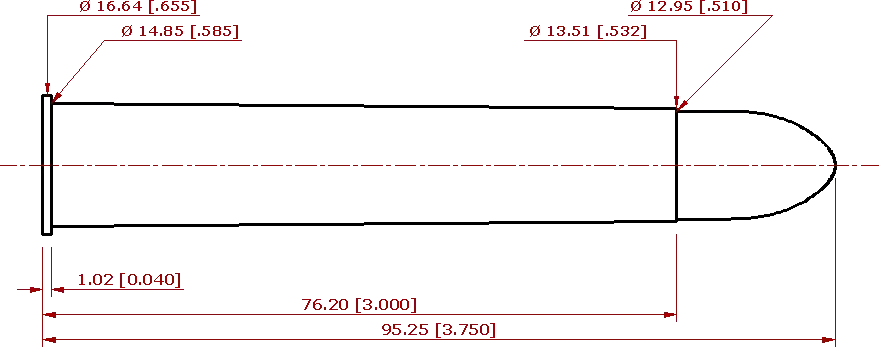 500 Nitro Express Cartridge Schematic