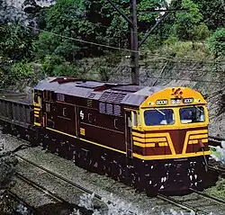 8008 in its Indian red livery