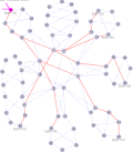 Figure 5 - Animated E-LAN example in a 66-node 802.1aq network with 7 members