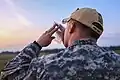 Measuring angle to airborne target