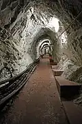 Tunnel from engine room to gun at O'Hara's Battery