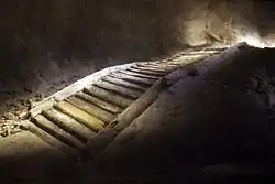 Preserved wood stairs from the Hallstatt salt mine, 1344 BC[13]