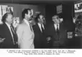 A.Blodnieks at the anti-communist exh. in the Free Baltic House. From left S.Mikolajczyk (Prime Minister of Poland), Admiral H.B.Miller (President of the European Committee), F.Nagy (Prime Minister of Hungary)