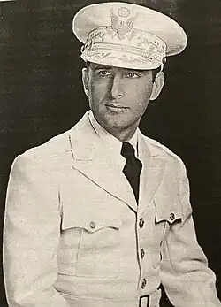 A.R. Casavant, marching band director, in his "ice cream suit"