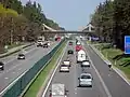 A2 looking from pedrestian bridge in Berģi.