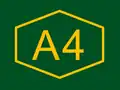 A4 Motorway shield}}