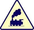 Level crossing without barriers