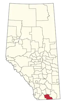 Location within Alberta