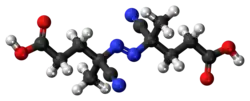 Ball-and-stick model of the ACPA molecule