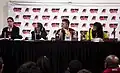 Panel session with four panelists in Anime NYC 2019