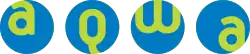 The AQWA logo, consisting of green letters A Q W and A, each in a blue circle.