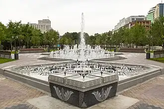 Fountains with granite basins
