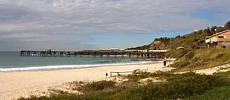 Catherine Hill Bay coal loading wharf