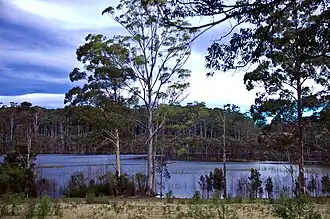 Mountain Lagoon is an unusual feature caused by geological tilting of the plateau.