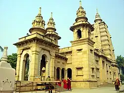 The modern Mulagandha Kuty Vihara, a Buddhist temple constructed by the Maha Bodhi Society at Sarnath