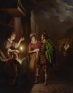 A Gingerbread Seller by Candlelight