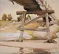 Harold Herbert (1932) A Relic, watercolour, 37.0 x 41.3&nbsp;cm. Castlemaine Art Museum