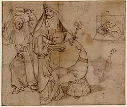 Hieronymus Bosch – A comical barber scene, c. 1477–1516