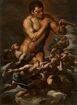 Mythological scene, oil on canvas, priv. col.
