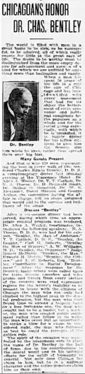 Charles Edwin Bentley is honored by Chicagoans[9]