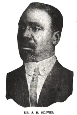 Dr. J. B. Oliver, a prominent physician and civil rights leader in the early 1900s