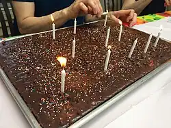 A sheet cake